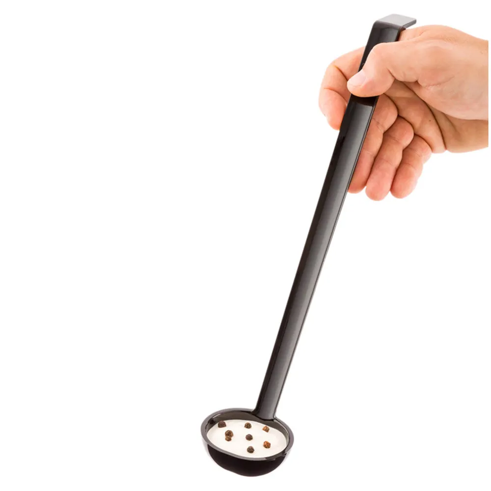 1 oz Black Plastic Sauce Ladle - 13" - 1 count box