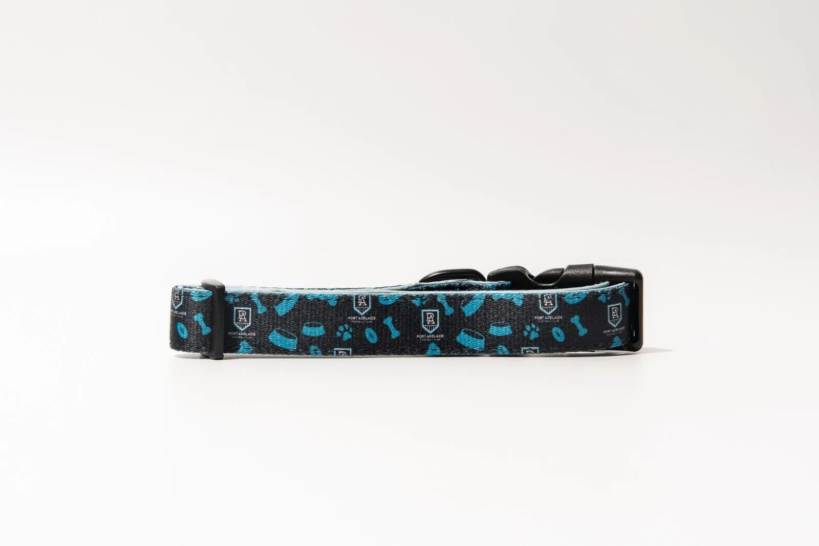 AFL Adjustable Dog Collar - Port Adelaide Power - Small To Large -Strong Durable