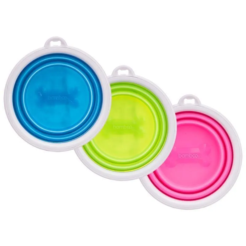 Bamboo Silicone Travel Bowl