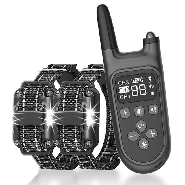 Black Electric Dog Training Collar with Shock