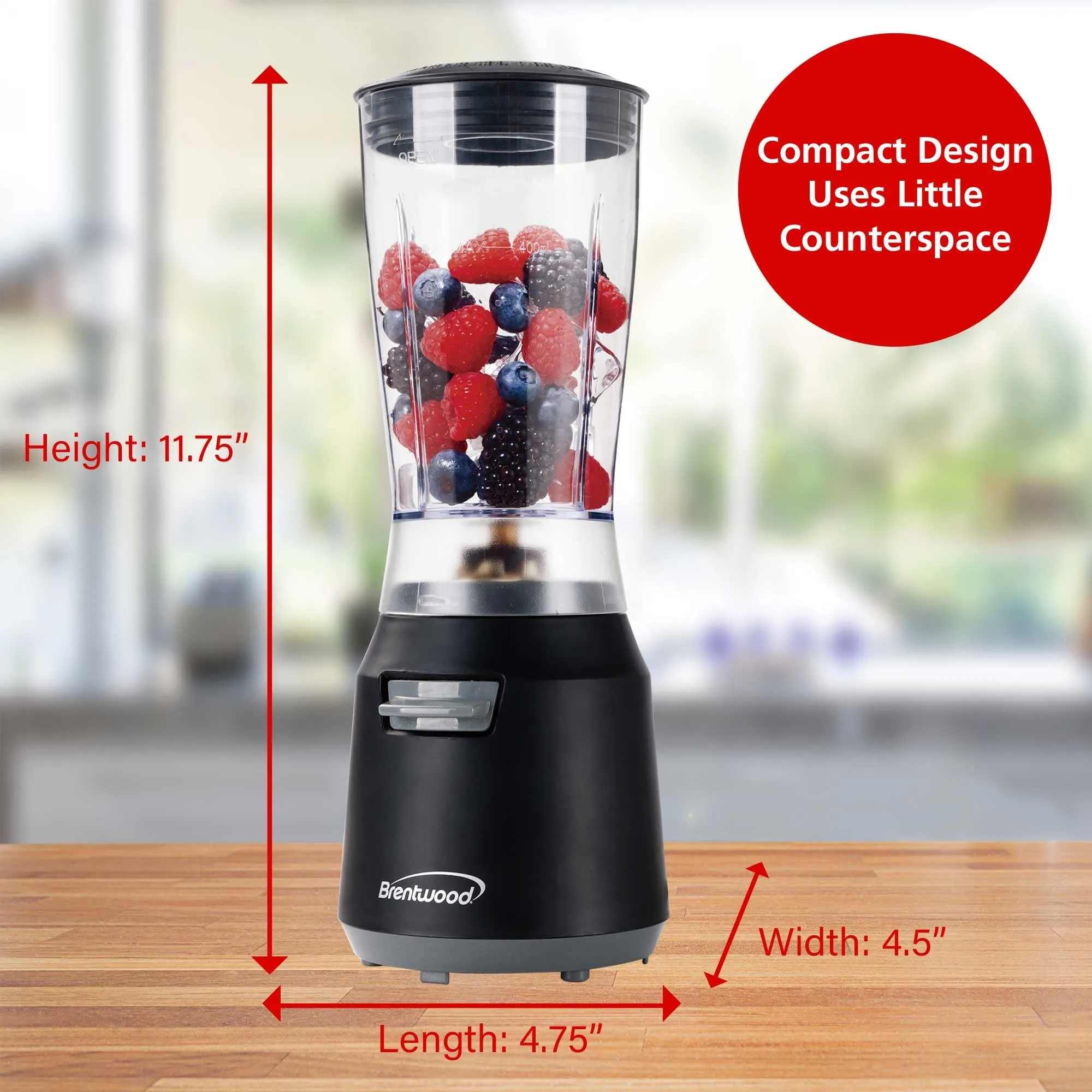 Brentwood JB-191BK 14oz Personal Blender, Black