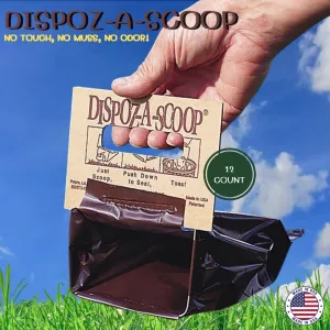 Dispoz-A-Scoop Bags - No Touch, Sanitary Dog Poop Scoopers (12 Count)
