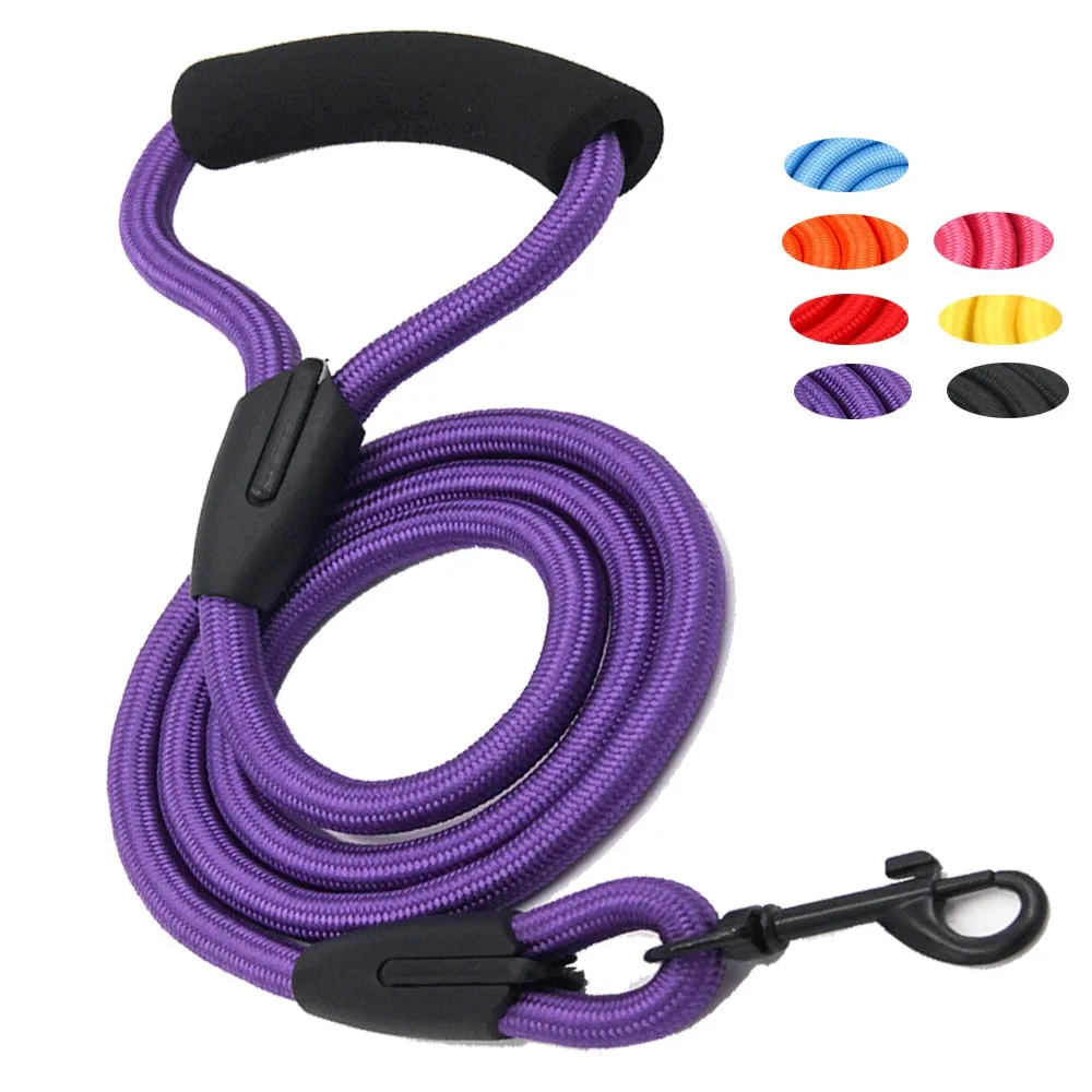 dog leash running walk train for large small cat pets Leashes dogs leash rope nylon Tenacity 7 colors 3 sizes