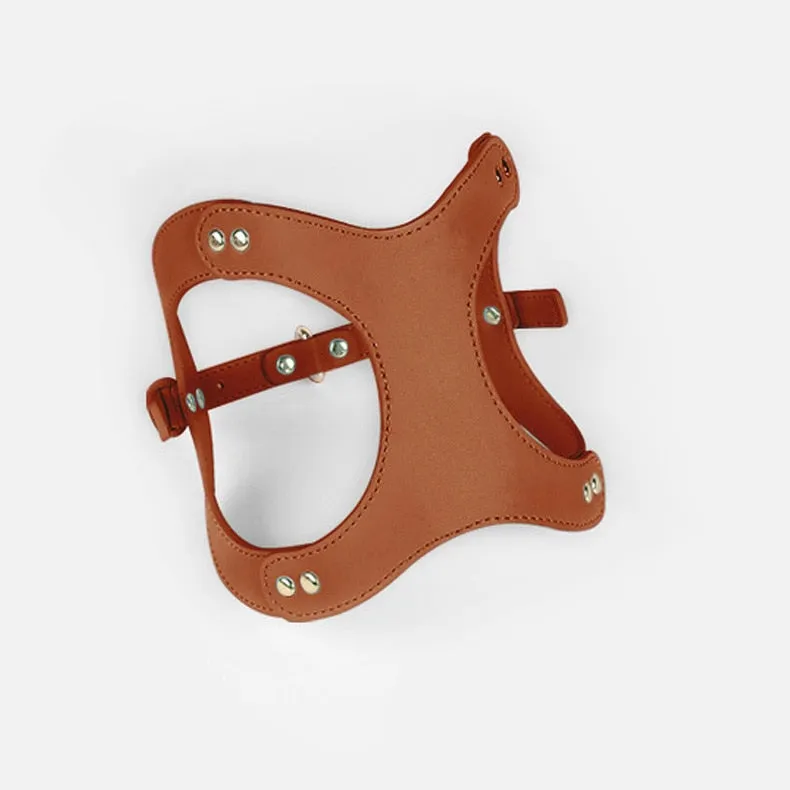 Eco-Friendly Dog Leather Harness and Leash Set