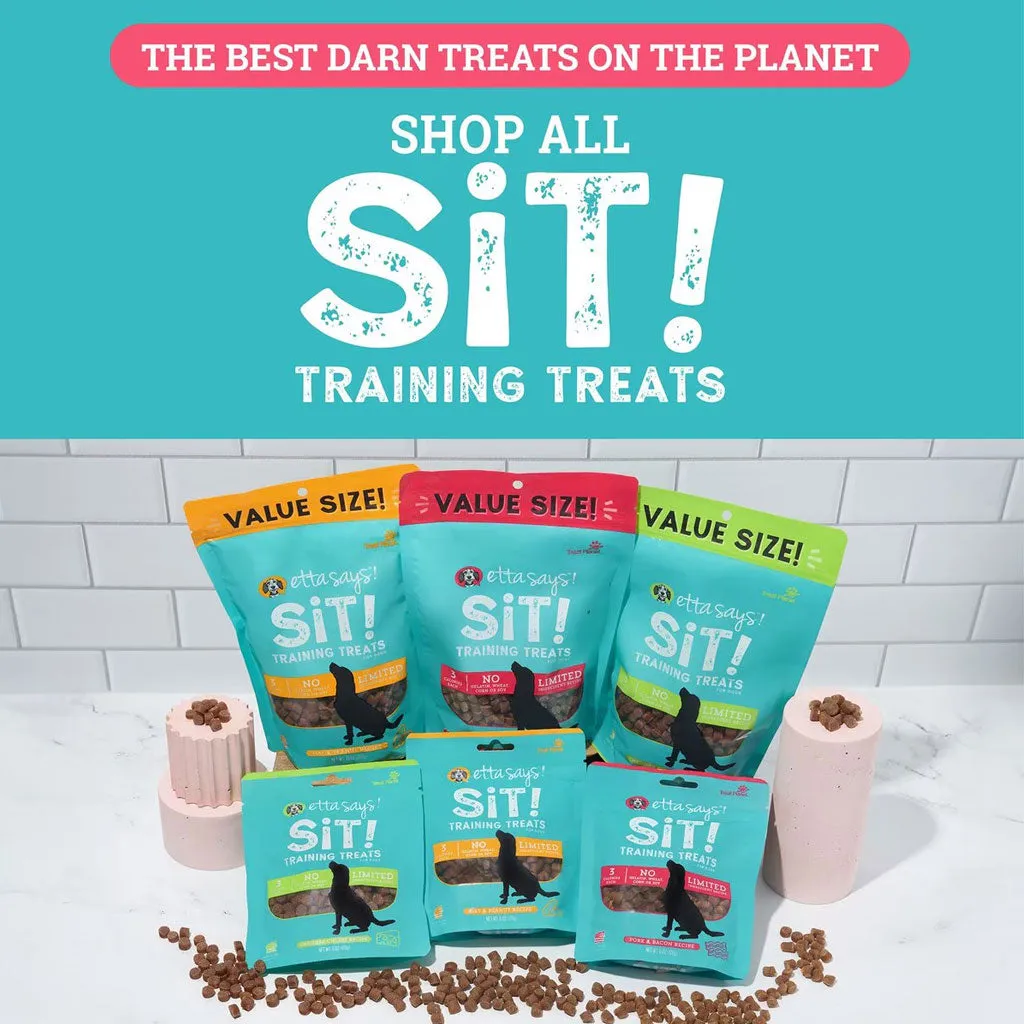 Etta Says! Sit! Training Treats for Dogs Bacon Flavor, 6-oz