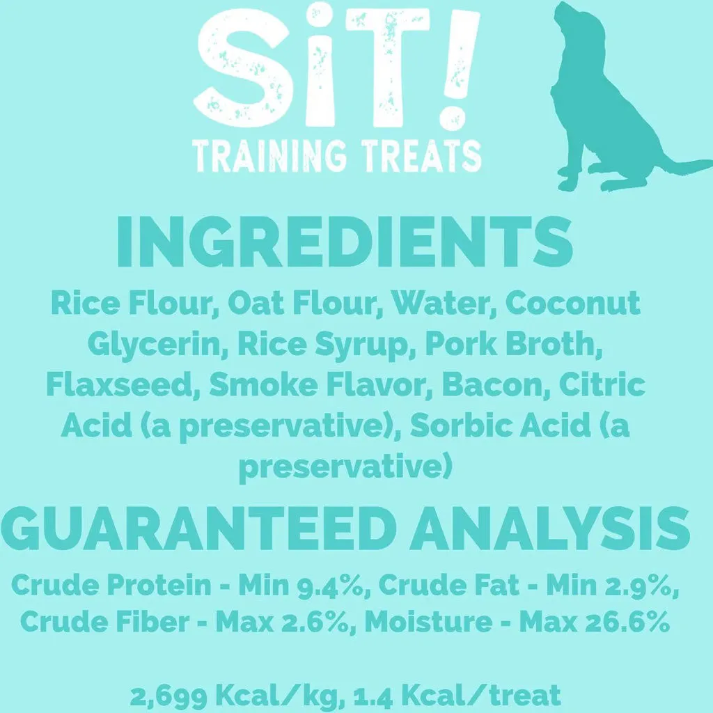 Etta Says! Sit! Training Treats for Dogs Bacon Flavor, 6-oz