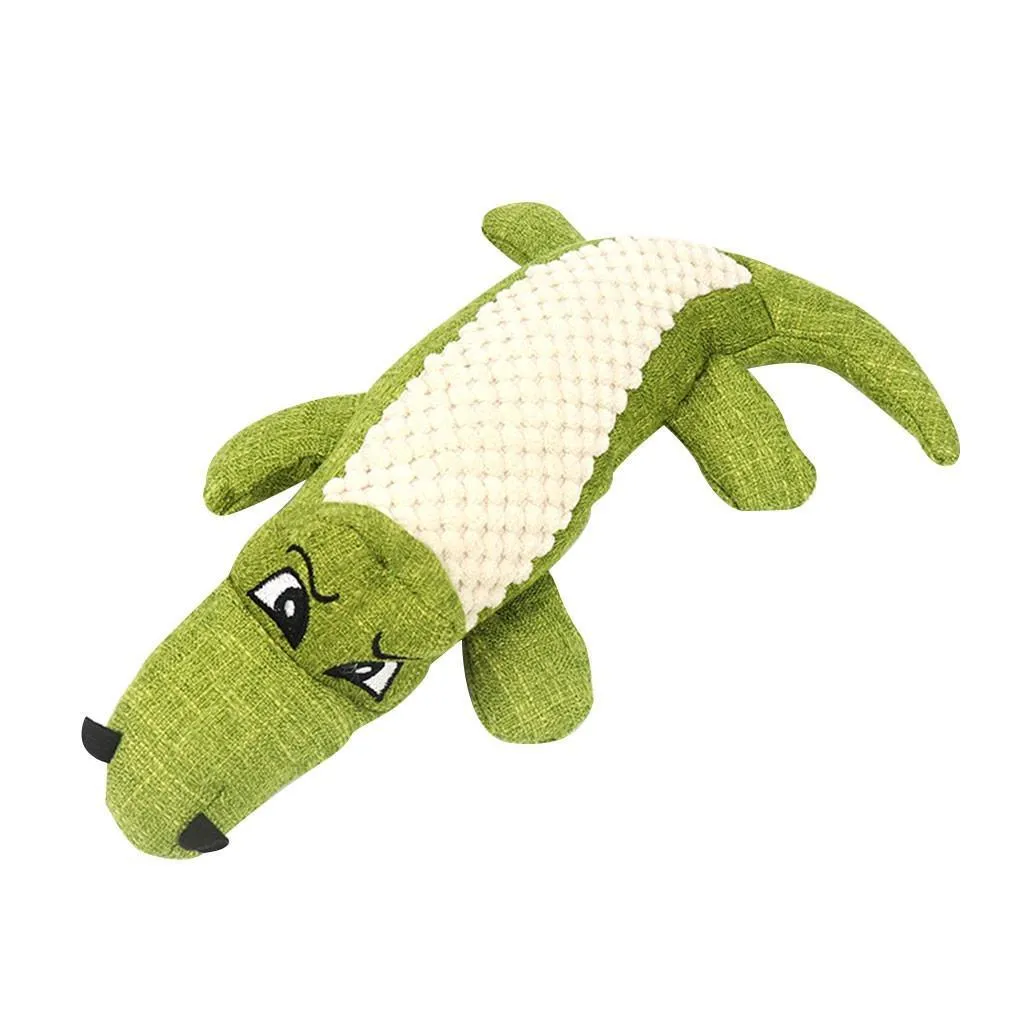 Fleece Alligator Chew Toy for Dogs Bite Resistant