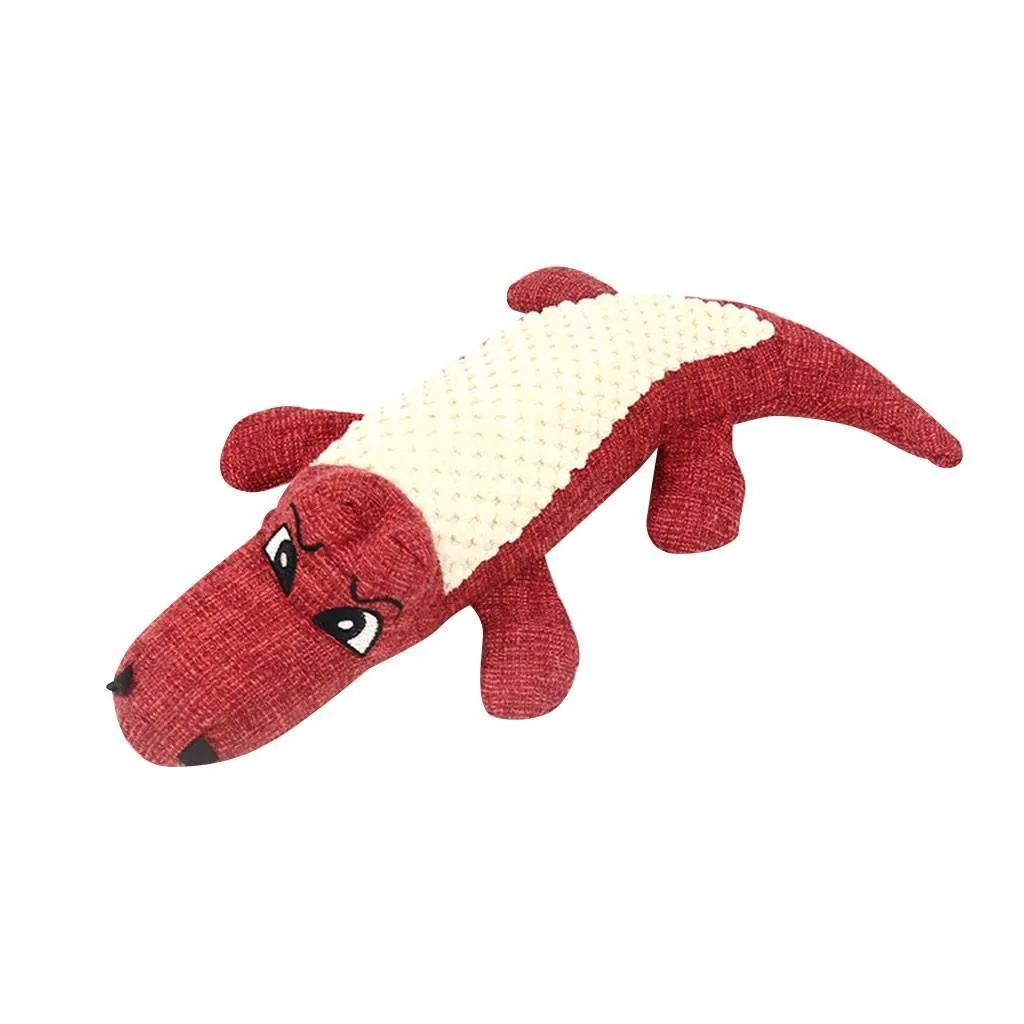 Fleece Alligator Chew Toy for Dogs Bite Resistant
