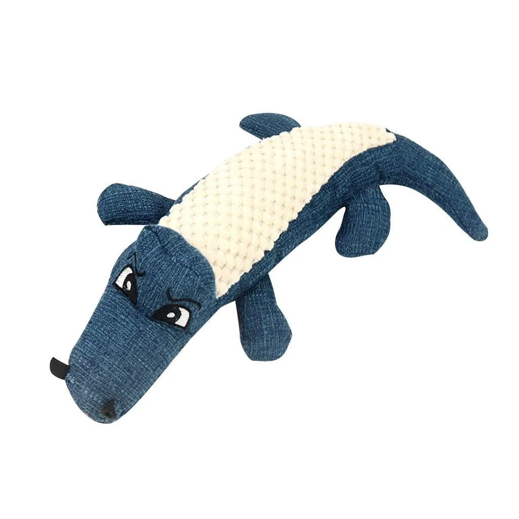 Fleece Alligator Chew Toy for Dogs Bite Resistant