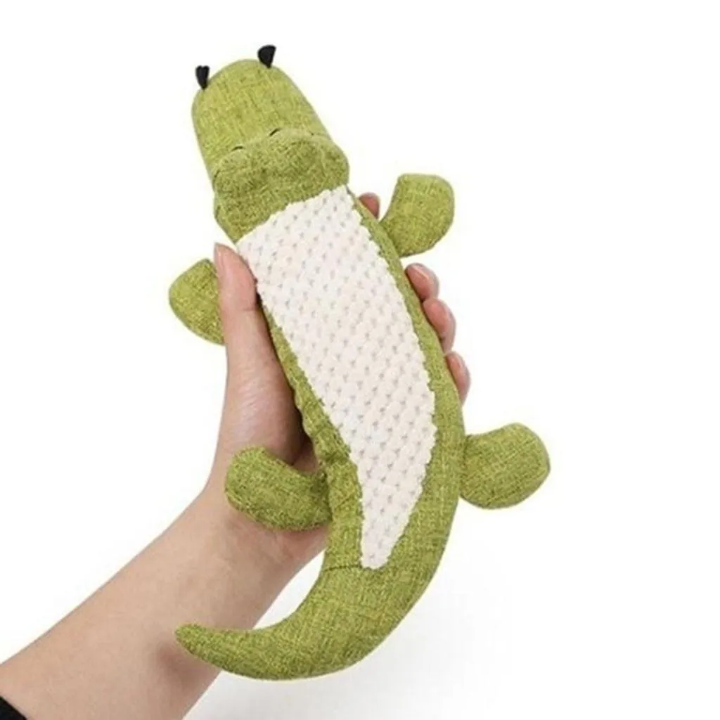 Fleece Alligator Chew Toy for Dogs Bite Resistant