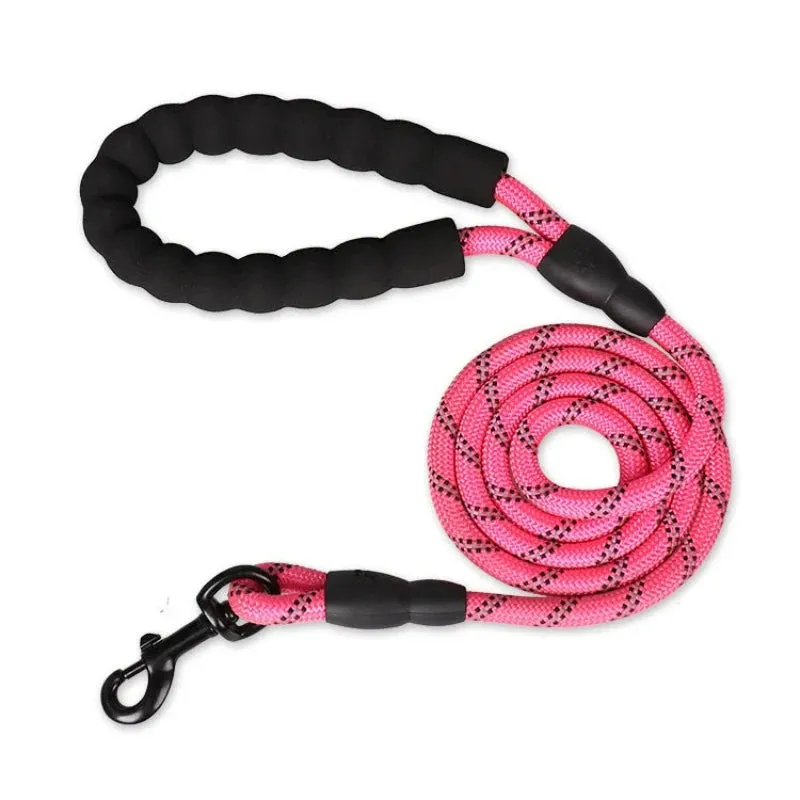 Heavy-Duty Reflective Dog Leash – Durable Nylon Rope for All Dog Sizes