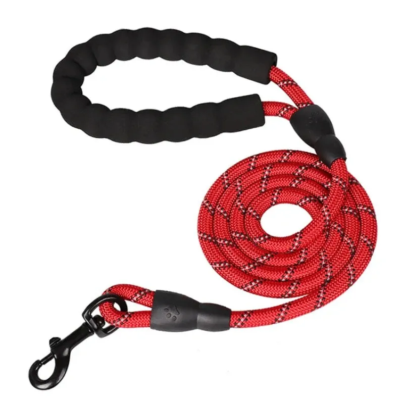 Heavy-Duty Reflective Dog Leash – Durable Nylon Rope for All Dog Sizes