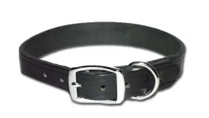 Leather Brothers OmniPet 3/4 X 20-Inch Flat Latigo Collar, Large Black (3/4" X 20", Black)