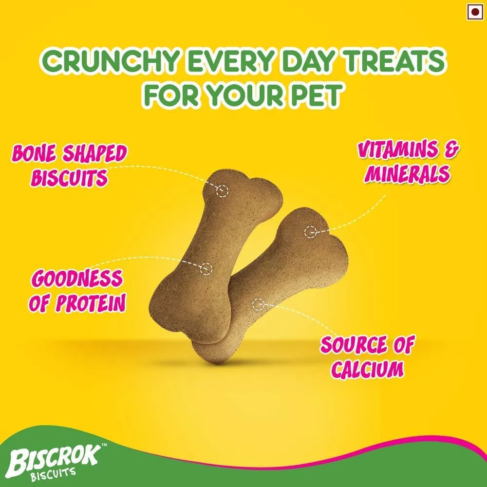 Pedigree Milk and Chicken Flavour Biscrok Biscuits Dog Treats (500g) (Limited Shelf Life)