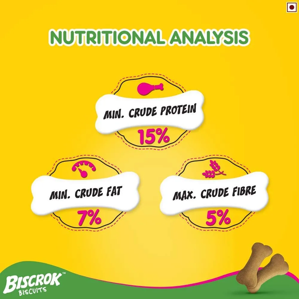 Pedigree Milk and Chicken Flavour Biscrok Biscuits Dog Treats (500g) (Limited Shelf Life)