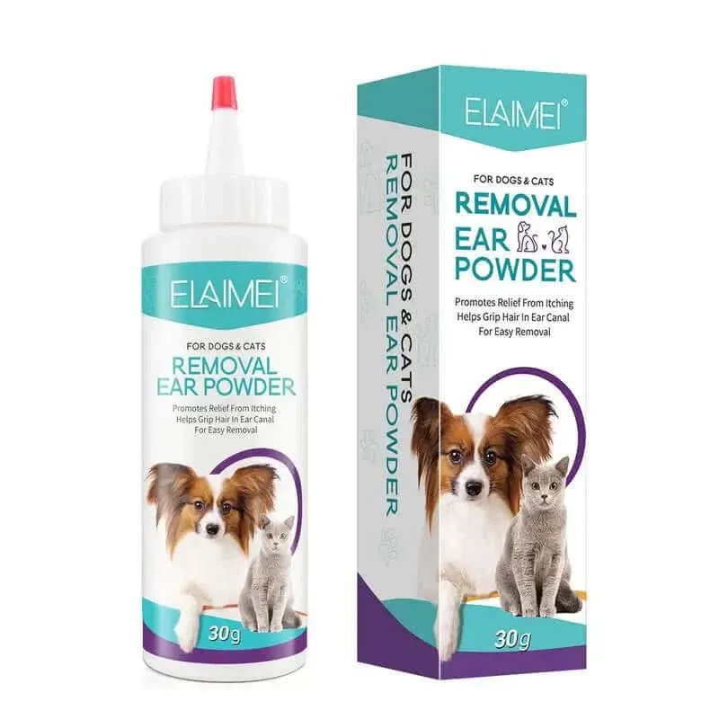 Pet Ear Care Powder: Cleaner & Hair Removal Solution
