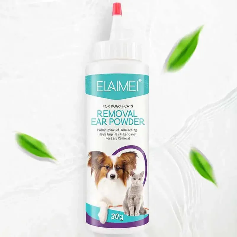 Pet Ear Care Powder: Cleaner & Hair Removal Solution