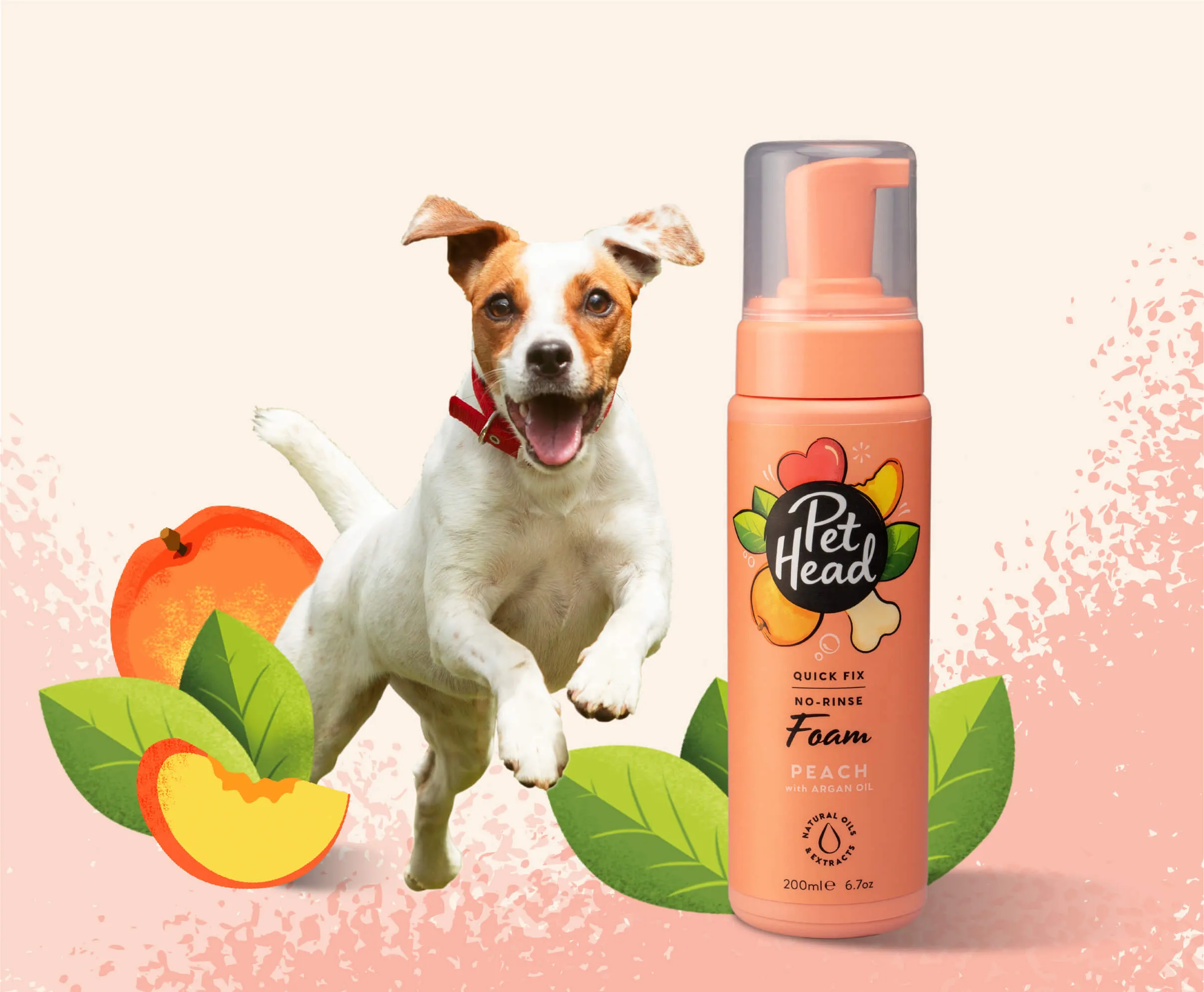 Pet Head Quick Fix No-Rinse Peach Foam