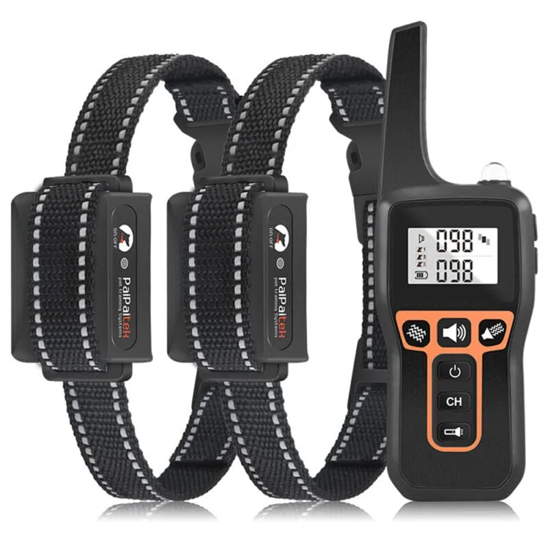 PPTekPro™ Remote Dog Shock Training Collar: 3280ft, Rechargeable, Waterproof LCD