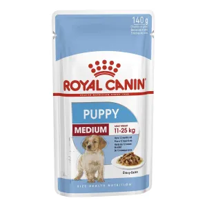 Royal Canin Dog Medium Puppy Wet Food Pouch 140g^^^
