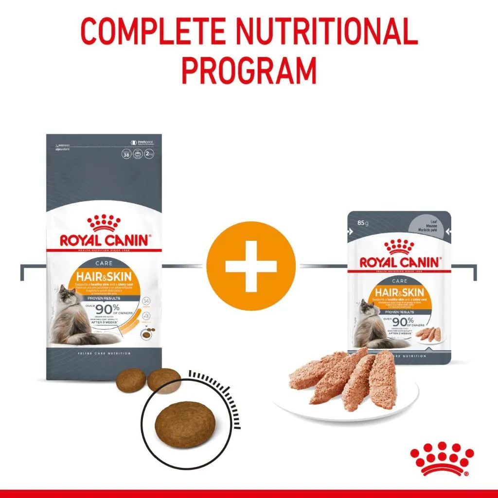 Royal Canin Hair and Skin/Intense Beauty (85g x 12 Pouches) Adult Wet Cat Food