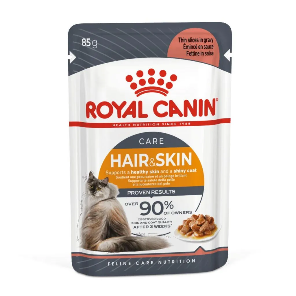 Royal Canin Hair and Skin/Intense Beauty (85g x 12 Pouches) Adult Wet Cat Food