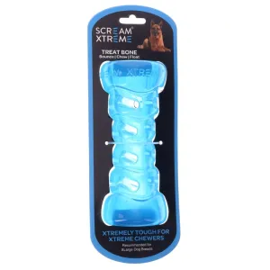 Scream Xtreme Tough Bone Loud Blue Dog Chew Toy